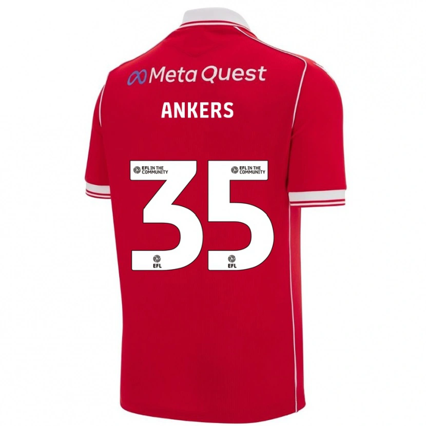 Danxen Dames Chloe Ankers #35 Rood Wit Thuisshirt Thuistenue 2025/26 T-Shirt