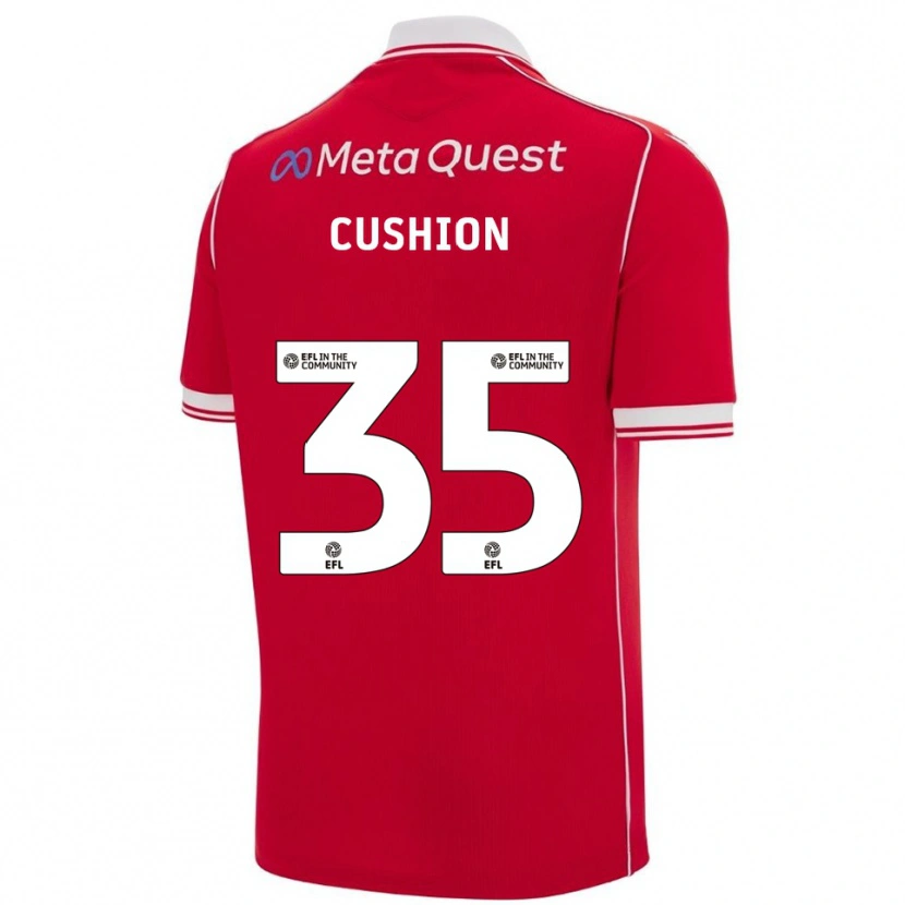 Danxen Dames Owen Cushion #35 Rood Wit Thuisshirt Thuistenue 2025/26 T-Shirt