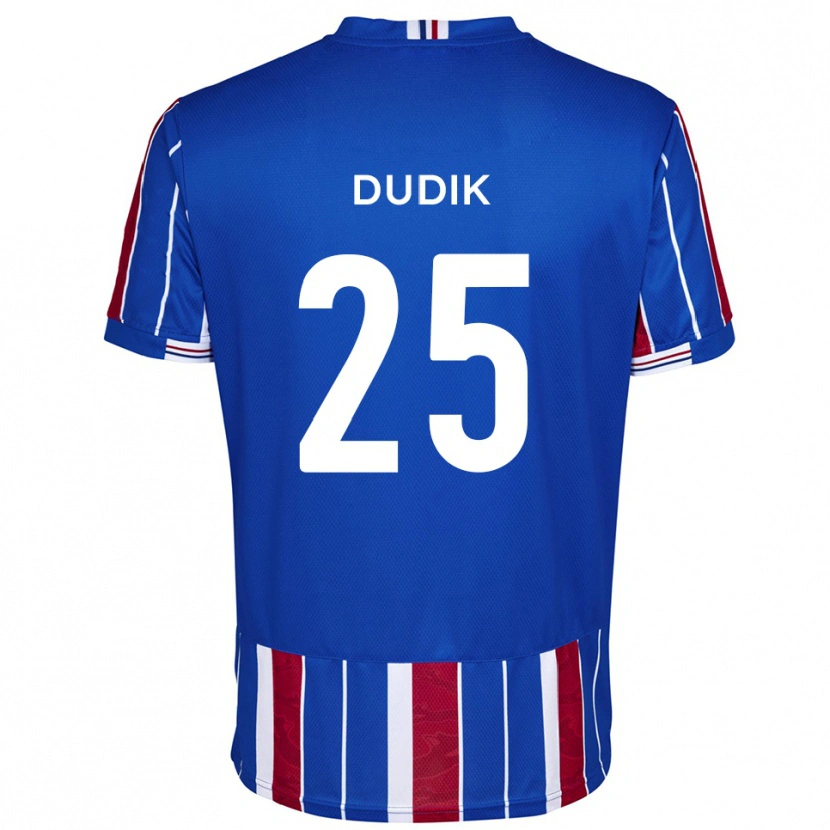 Danxen Dames Anton Dudik #25 Blauw Rood Wit Thuisshirt Thuistenue 2025/26 T-Shirt