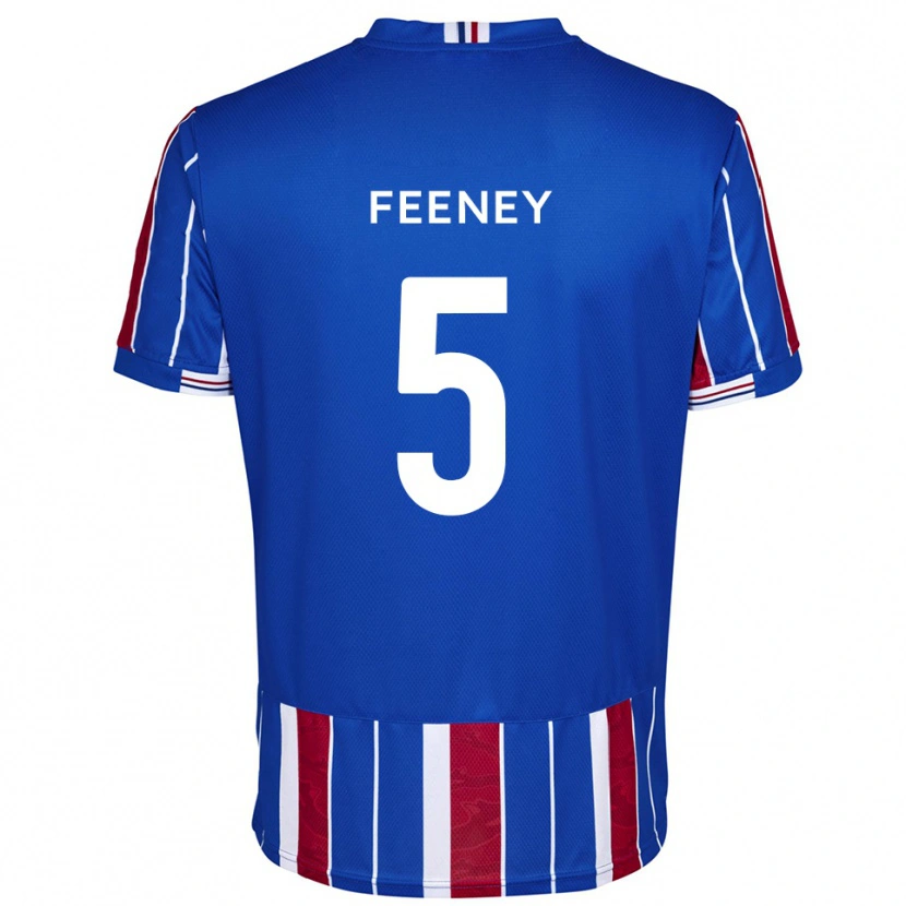 Danxen Dames Morgan Feeney #5 Blauw Rood Wit Thuisshirt Thuistenue 2025/26 T-Shirt