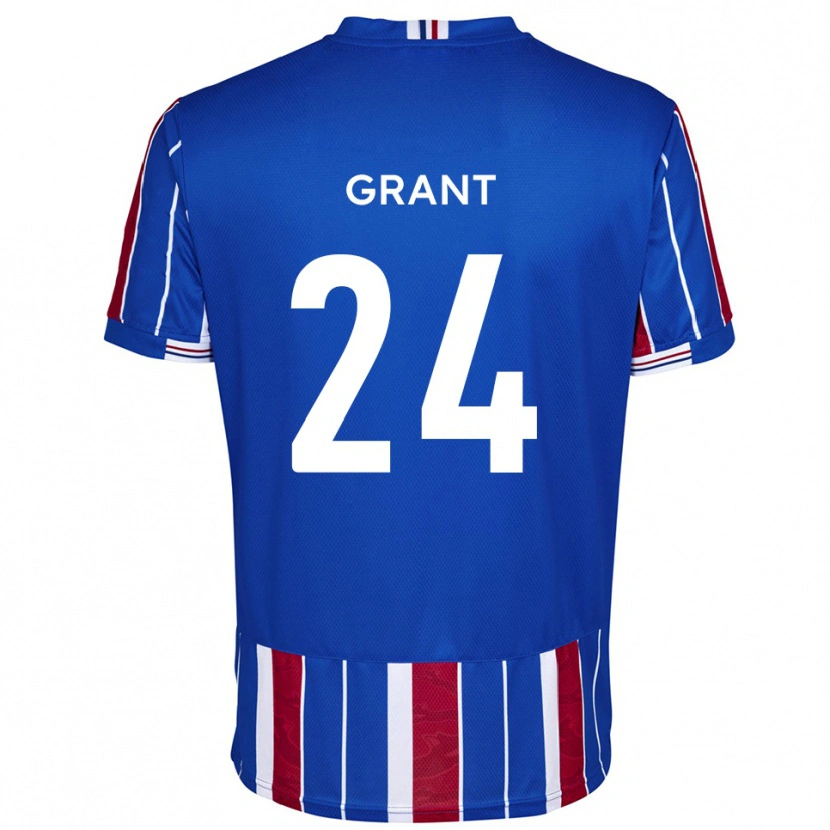 Danxen Dames Josh Grant #24 Blauw Rood Wit Thuisshirt Thuistenue 2025/26 T-Shirt