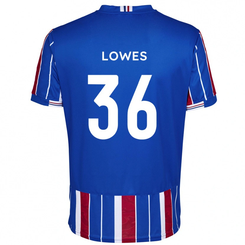 Danxen Dames Jonah Lowes #36 Blauw Rood Wit Thuisshirt Thuistenue 2025/26 T-Shirt