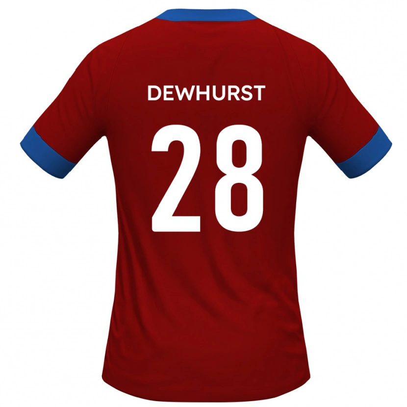 Danxen Dames Marcus Dewhurst #28 Rood Blauw Thuisshirt Thuistenue 2025/26 T-Shirt
