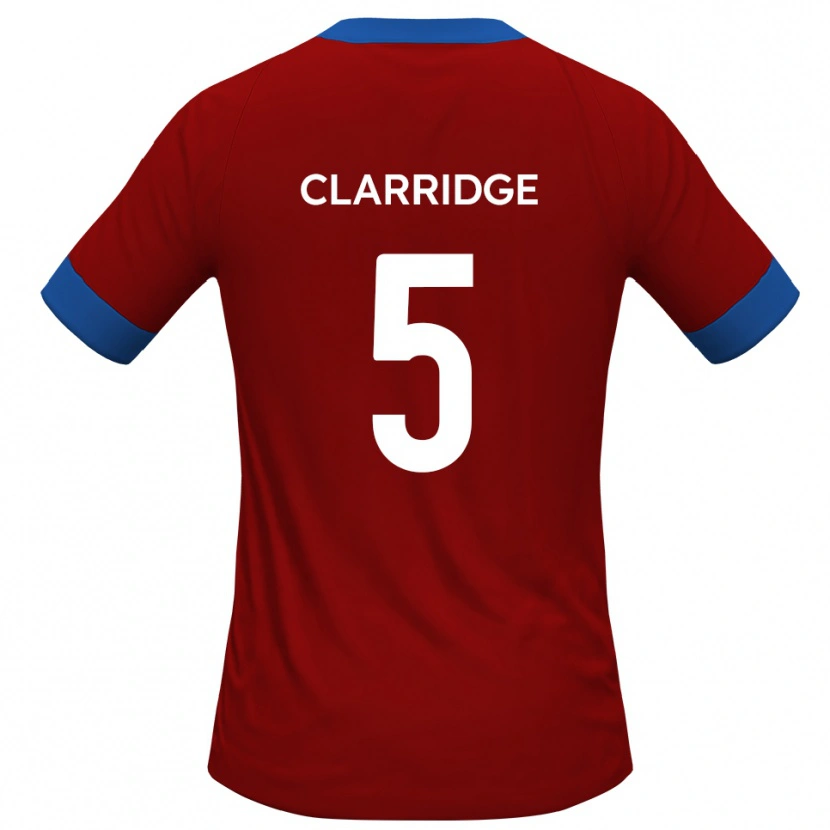 Danxen Dames James Clarridge #5 Rood Blauw Thuisshirt Thuistenue 2025/26 T-Shirt