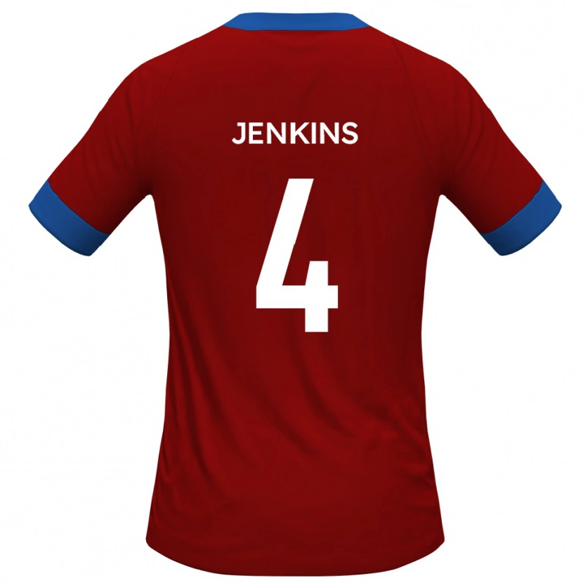 Danxen Dames Luke Jenkins #4 Rood Blauw Thuisshirt Thuistenue 2025/26 T-Shirt
