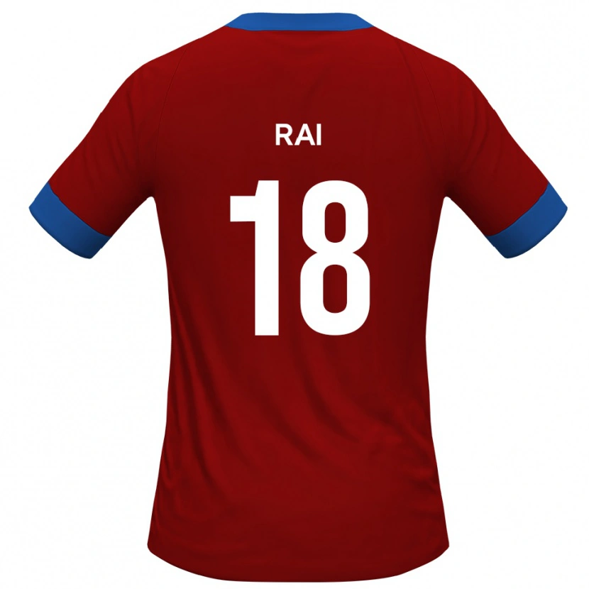 Danxen Dames Kiban Rai #18 Rood Blauw Thuisshirt Thuistenue 2025/26 T-Shirt