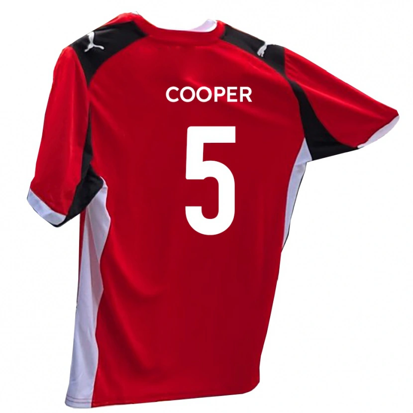 Danxen Dames Jake Cooper #5 Rood Wit Thuisshirt Thuistenue 2025/26 T-Shirt