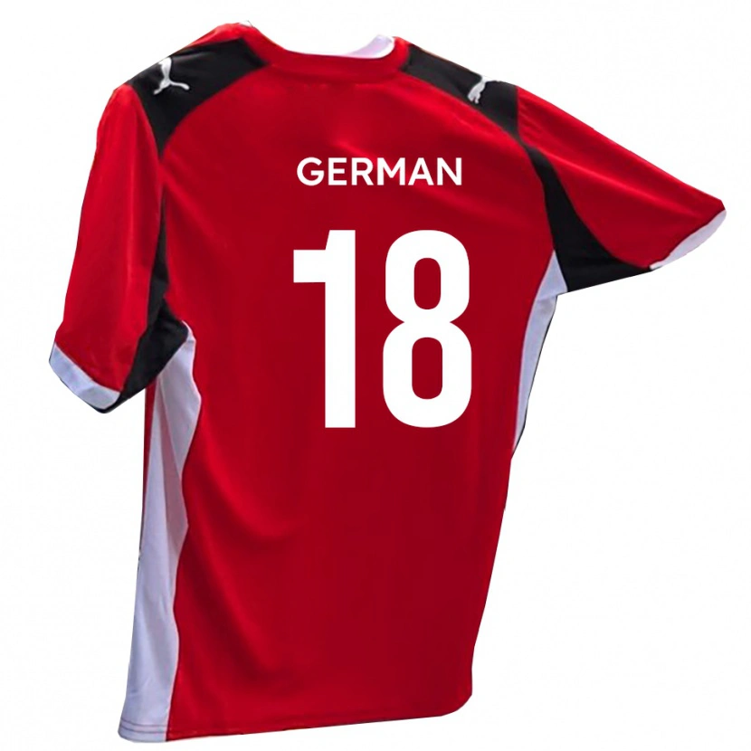Danxen Dames Owen German #18 Rood Wit Thuisshirt Thuistenue 2025/26 T-Shirt