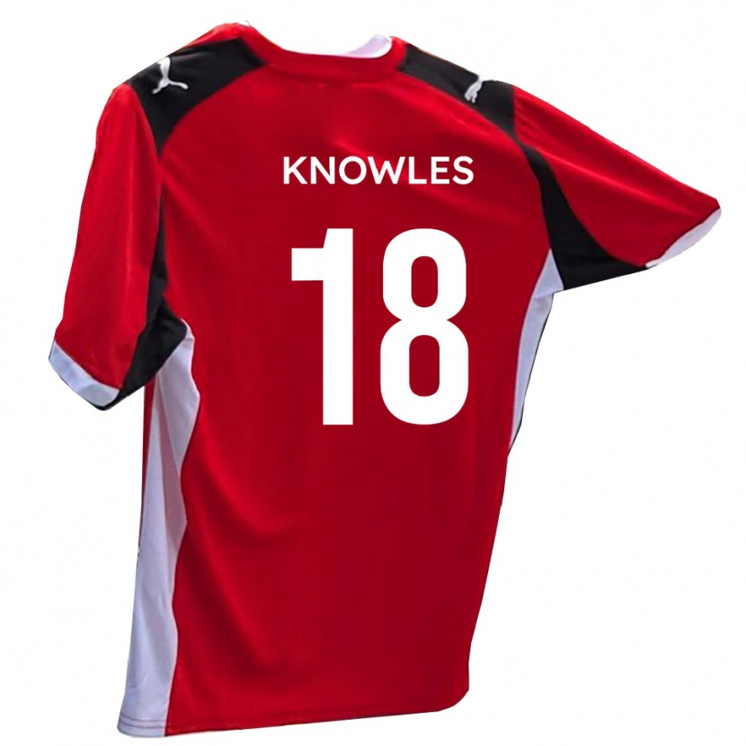 Danxen Dames Jimmy Knowles #18 Rood Wit Thuisshirt Thuistenue 2025/26 T-Shirt