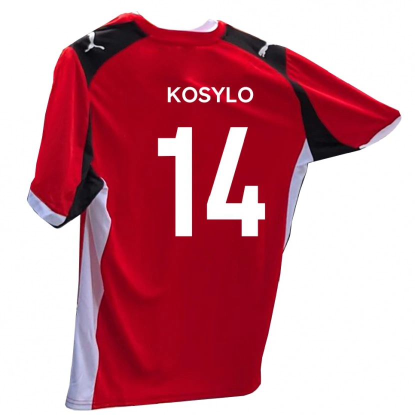 Danxen Dames Matty Kosylo #14 Rood Wit Thuisshirt Thuistenue 2025/26 T-Shirt