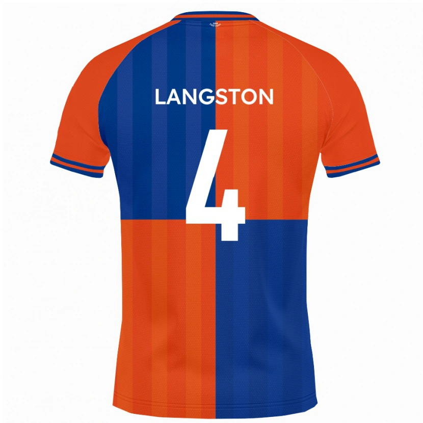 Danxen Dames George Langston #4 Oranje Koningsblauw Thuisshirt Thuistenue 2025/26 T-Shirt