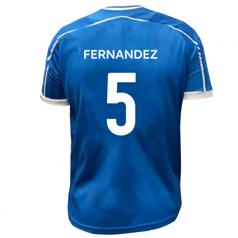 Danxen Dames Luis Fernandez #5 Blauw Wit Thuisshirt Thuistenue 2025/26 T-Shirt