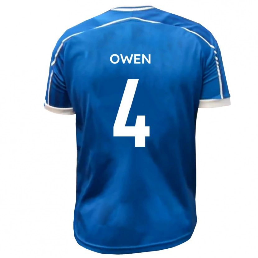 Danxen Dames Nathaniel Owen #4 Blauw Wit Thuisshirt Thuistenue 2025/26 T-Shirt