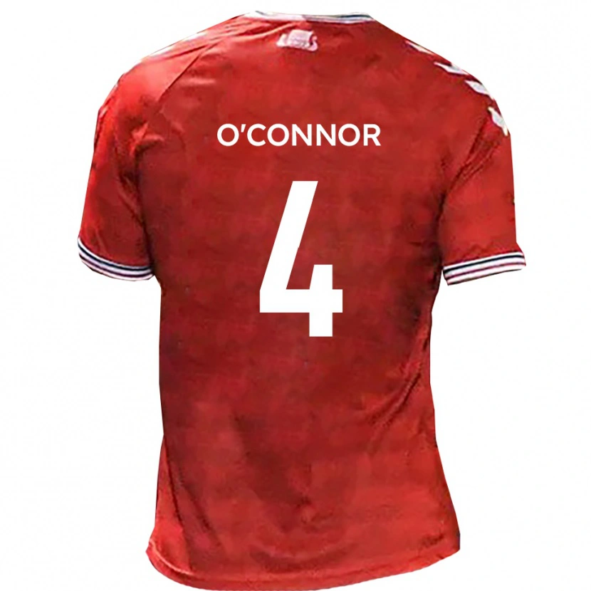 Danxen Dames Darragh O'connor #4 Rood Wit Thuisshirt Thuistenue 2025/26 T-Shirt