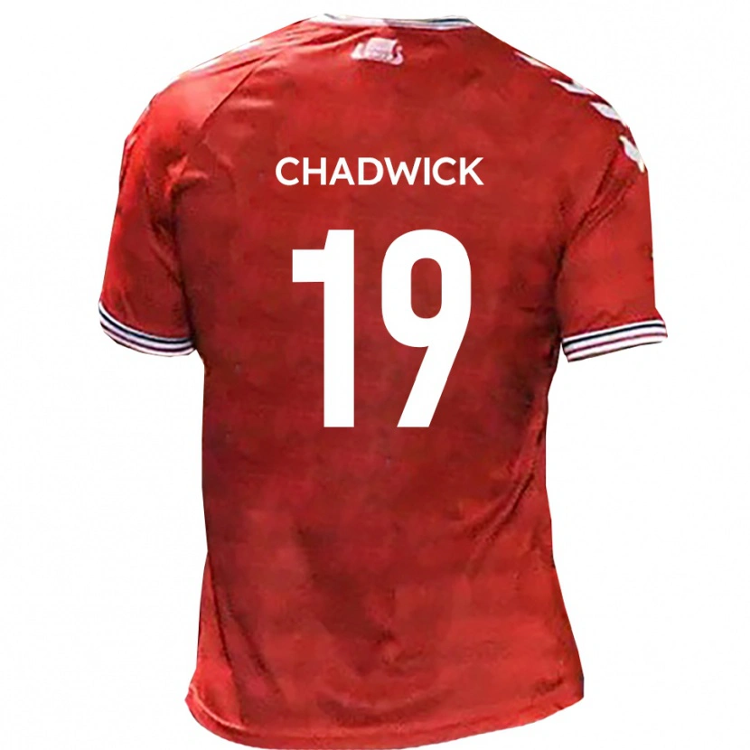 Danxen Dames Billy Chadwick #19 Rood Wit Thuisshirt Thuistenue 2025/26 T-Shirt