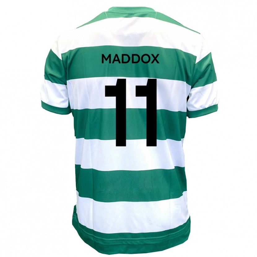 Danxen Dames Jacob Maddox #11 Groen Wit Thuisshirt Thuistenue 2025/26 T-Shirt