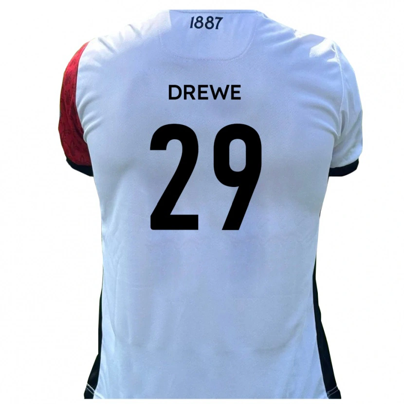 Danxen Dames Aaron Drewe #29 Rood Wit Thuisshirt Thuistenue 2025/26 T-Shirt
