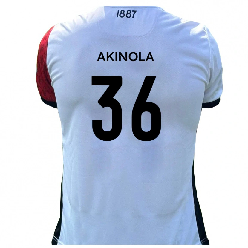 Danxen Dames Tim Akinola #36 Rood Wit Thuisshirt Thuistenue 2025/26 T-Shirt