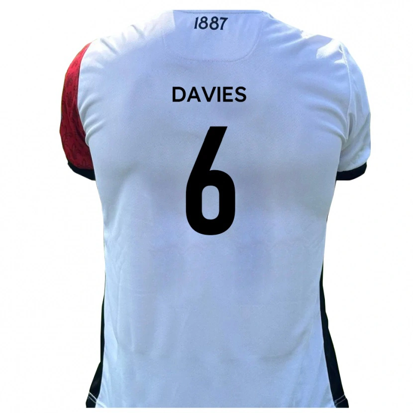 Danxen Dames Dillan Davies #6 Rood Wit Thuisshirt Thuistenue 2025/26 T-Shirt