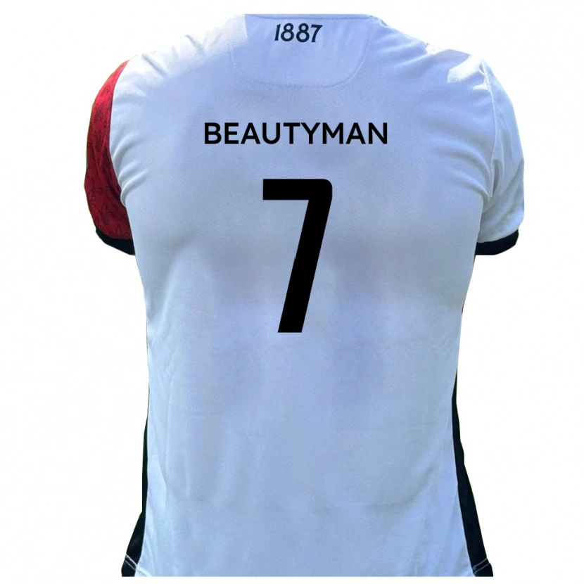 Danxen Dames Harry Beautyman #7 Rood Wit Thuisshirt Thuistenue 2025/26 T-Shirt