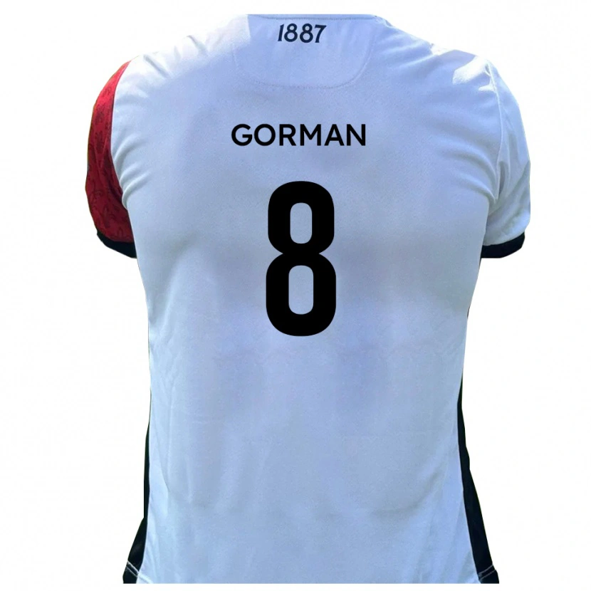 Danxen Dames Dale Gorman #8 Rood Wit Thuisshirt Thuistenue 2025/26 T-Shirt