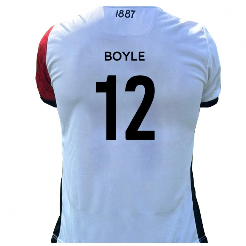 Danxen Dames Louie Boyle #12 Rood Wit Thuisshirt Thuistenue 2025/26 T-Shirt