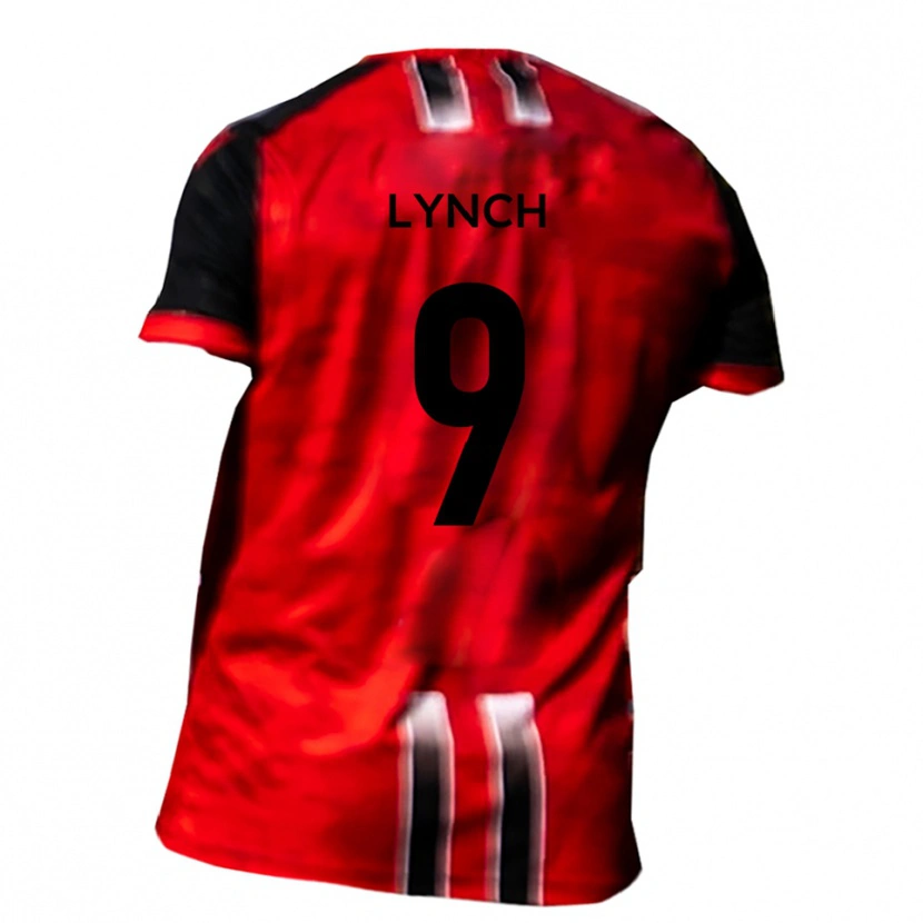 Danxen Dames Oliver Lynch #9 Rood Zwart Thuisshirt Thuistenue 2025/26 T-Shirt