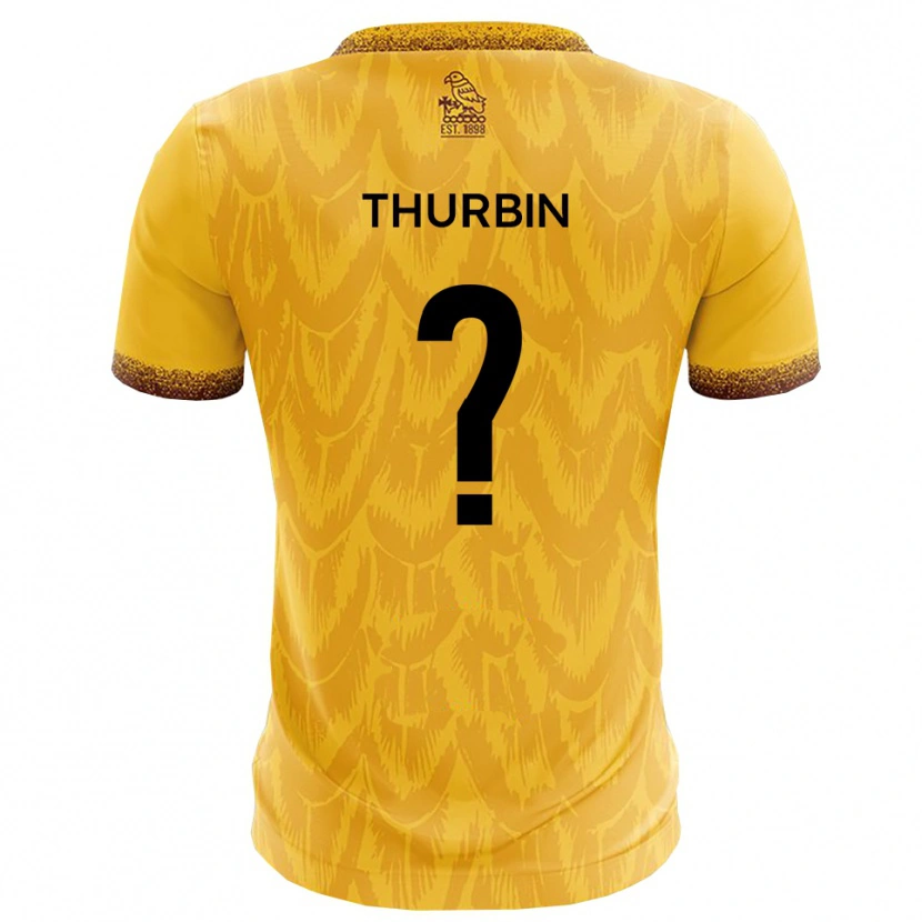 Danxen Dames Johnny Thurbin #0 Geel Bruin Thuisshirt Thuistenue 2025/26 T-Shirt