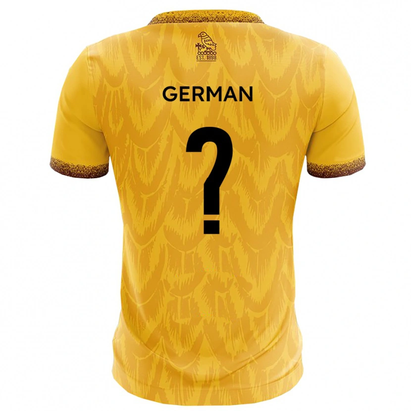 Danxen Dames Millie German #0 Geel Bruin Thuisshirt Thuistenue 2025/26 T-Shirt