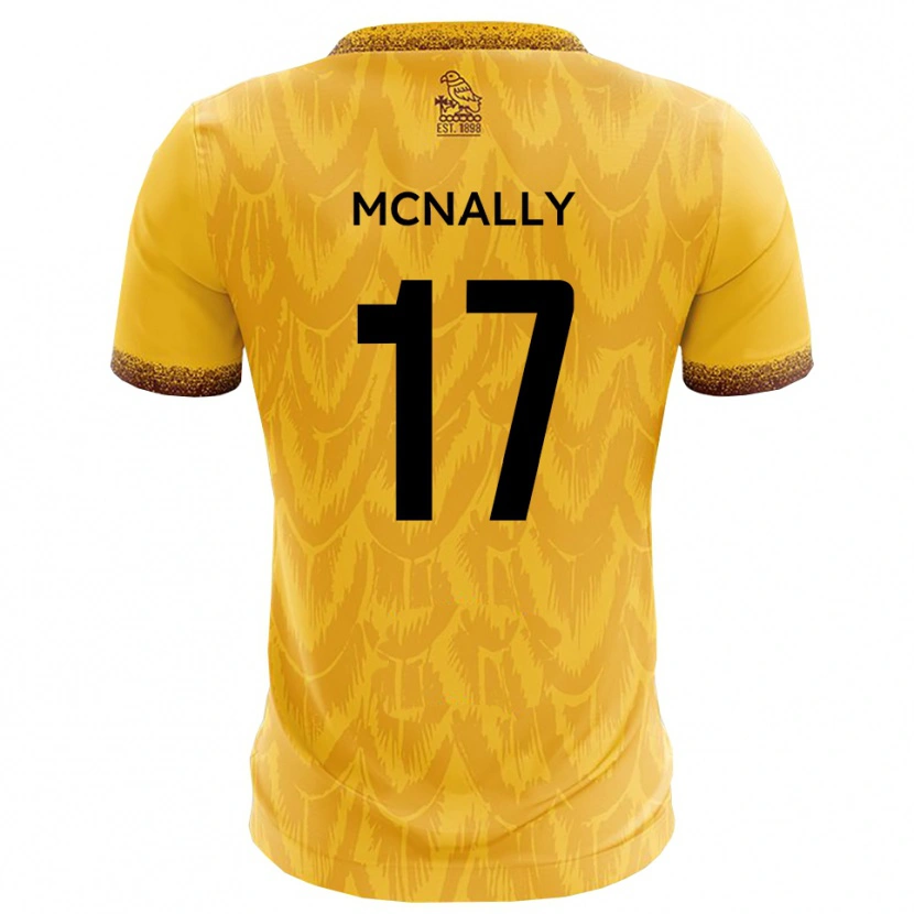 Danxen Dames Jordan Mcnally #17 Geel Bruin Thuisshirt Thuistenue 2025/26 T-Shirt
