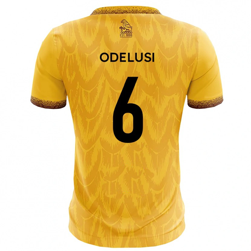 Danxen Dames Siju Odelusi #6 Geel Bruin Thuisshirt Thuistenue 2025/26 T-Shirt