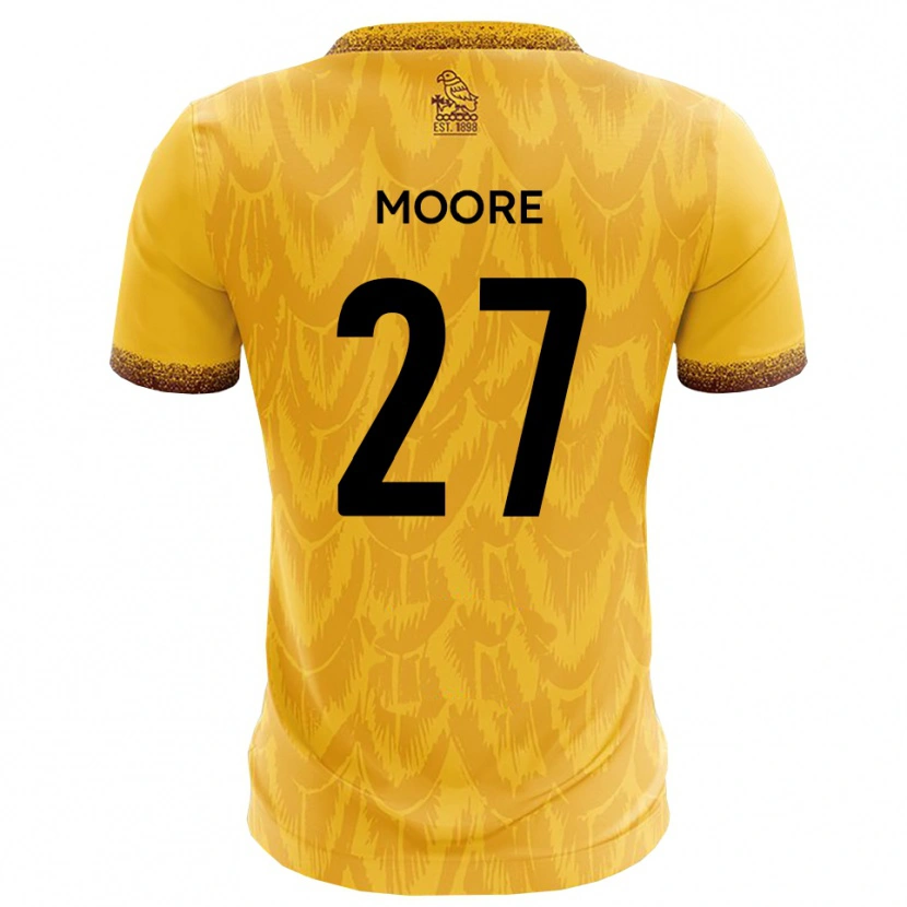 Danxen Dames Liam Moore #27 Geel Bruin Thuisshirt Thuistenue 2025/26 T-Shirt