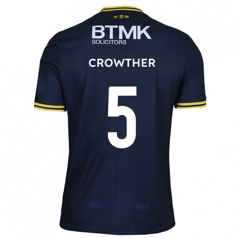 Danxen Dames Adam Crowther #5 Marine Geel Thuisshirt Thuistenue 2025/26 T-Shirt
