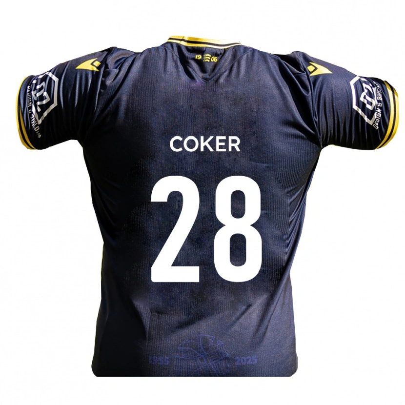 Danxen Dames Oliver Coker #28 Marine Geel Thuisshirt Thuistenue 2025/26 T-Shirt
