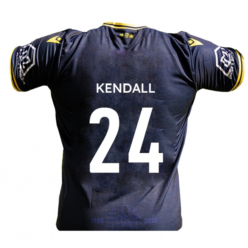 Danxen Dames Charley Kendall #24 Marine Geel Thuisshirt Thuistenue 2025/26 T-Shirt