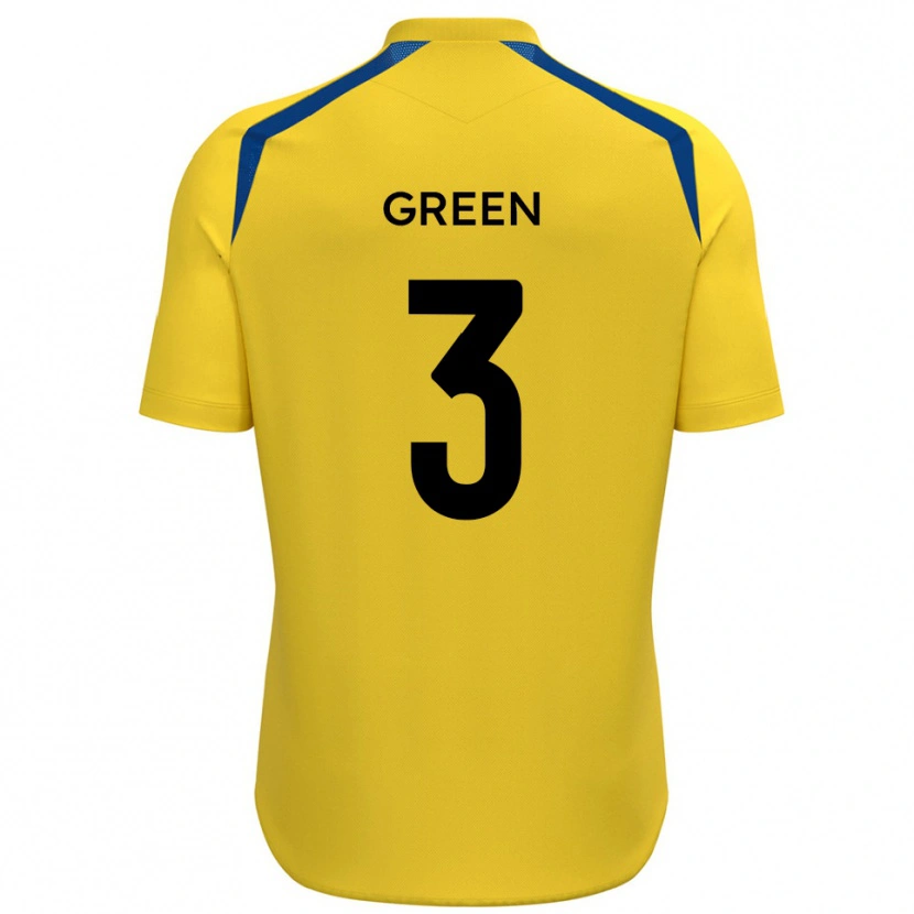 Danxen Dames Cameron Green #3 Geel Blauw Thuisshirt Thuistenue 2025/26 T-Shirt