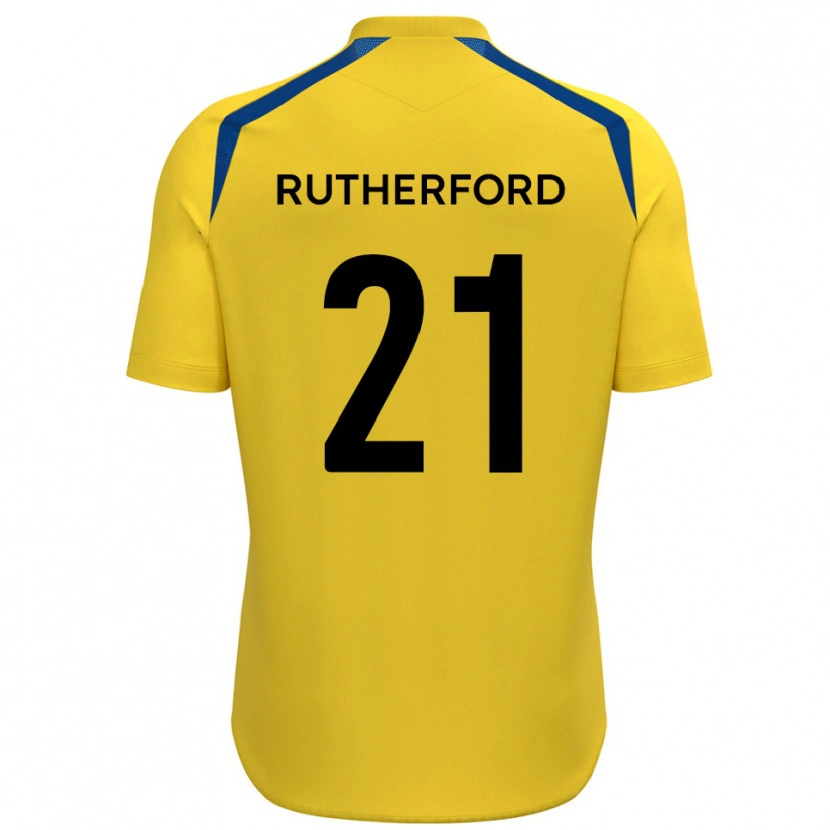 Danxen Dames Oscar Rutherford #21 Geel Blauw Thuisshirt Thuistenue 2025/26 T-Shirt