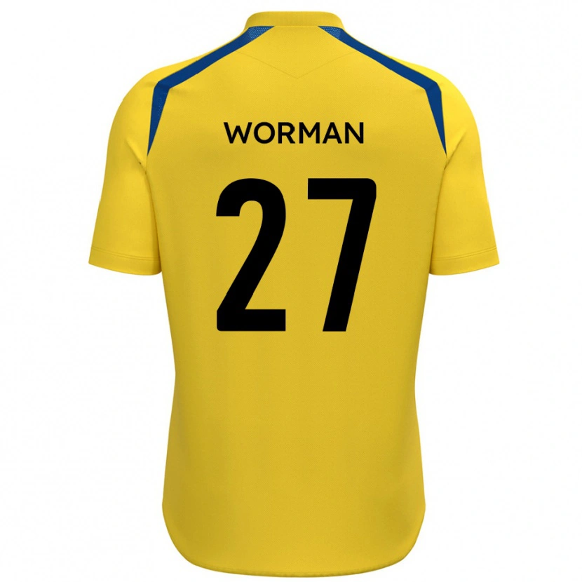 Danxen Dames Ben Worman #27 Geel Blauw Thuisshirt Thuistenue 2025/26 T-Shirt