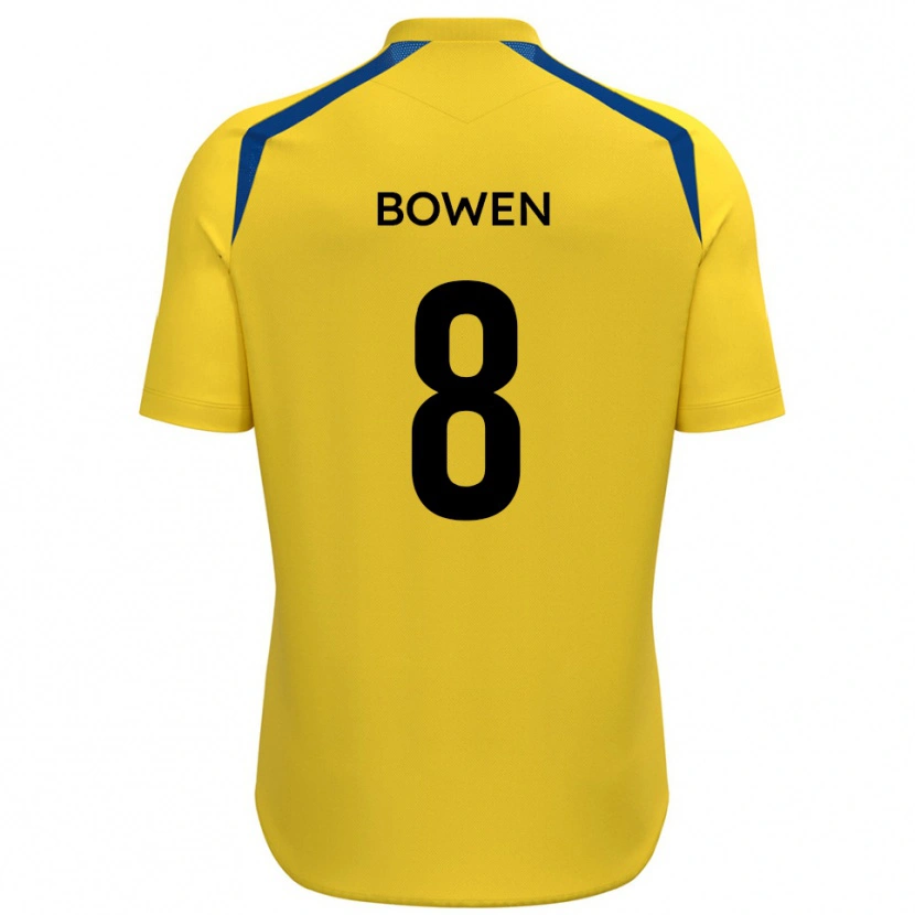 Danxen Dames Sam Bowen #8 Geel Blauw Thuisshirt Thuistenue 2025/26 T-Shirt