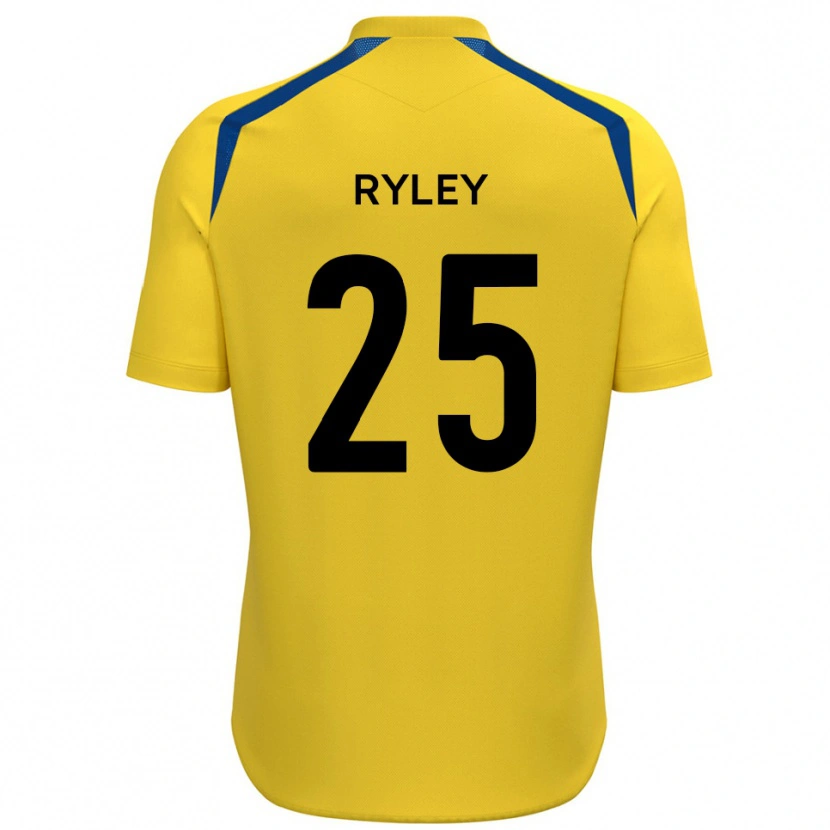 Danxen Dames Kian Ryley #25 Geel Blauw Thuisshirt Thuistenue 2025/26 T-Shirt