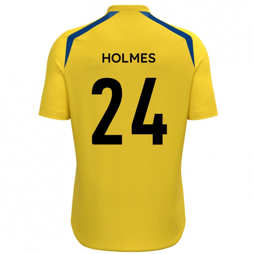 Danxen Dames Fin Holmes #24 Geel Blauw Thuisshirt Thuistenue 2025/26 T-Shirt