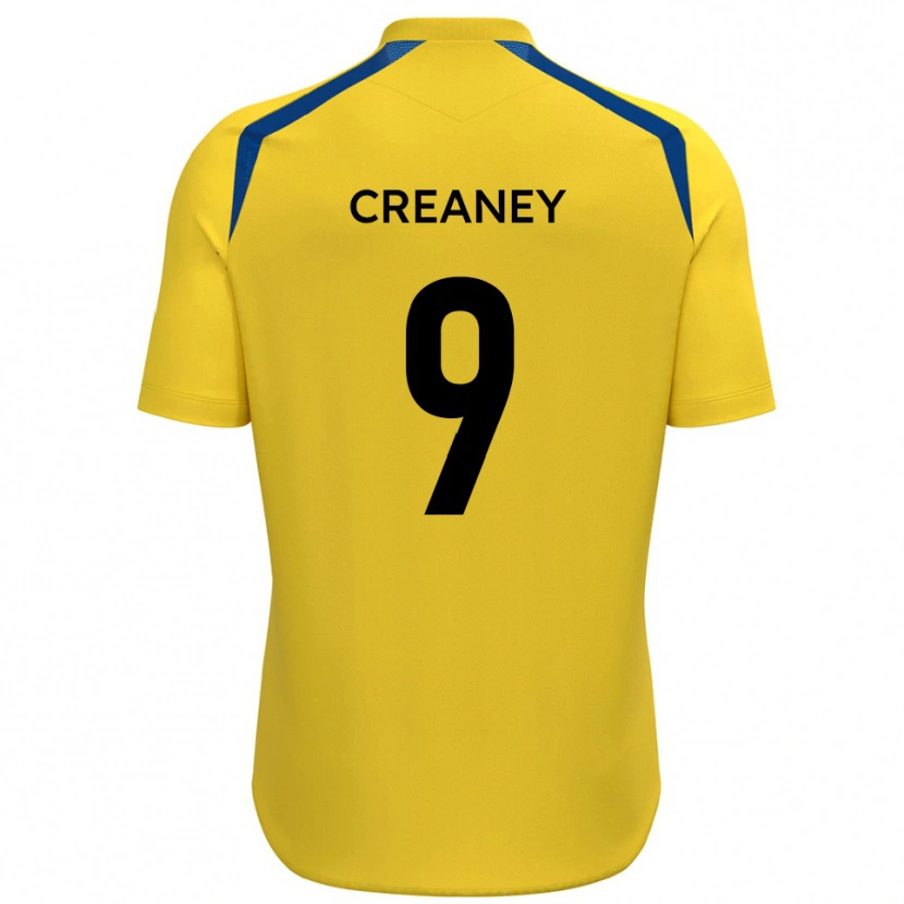 Danxen Dames Dan Creaney #9 Geel Blauw Thuisshirt Thuistenue 2025/26 T-Shirt