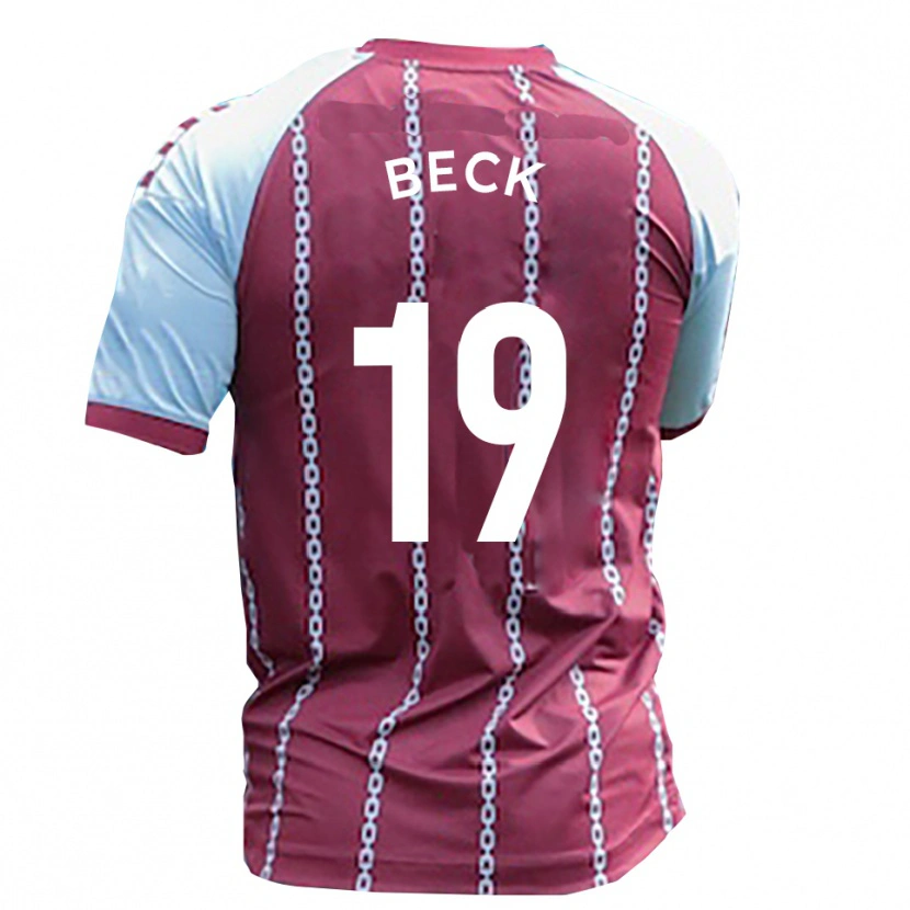 Danxen Dames Mark Beck #19 Hemelsblauw Roest Rood Thuisshirt Thuistenue 2025/26 T-Shirt