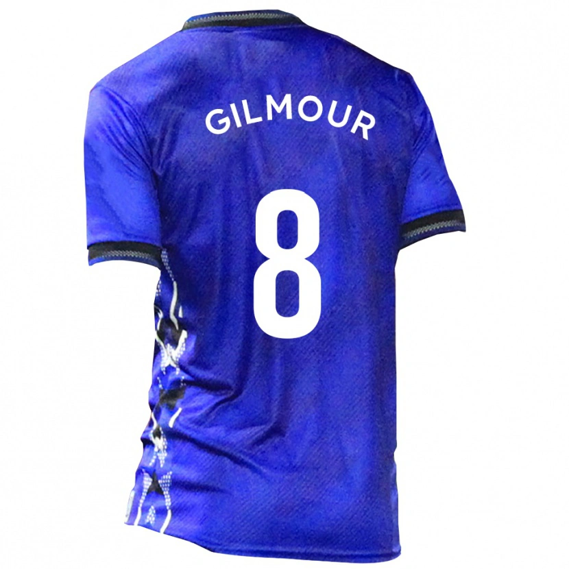Danxen Dames Harvey Gilmour #8 Blauw Wit Thuisshirt Thuistenue 2025/26 T-Shirt