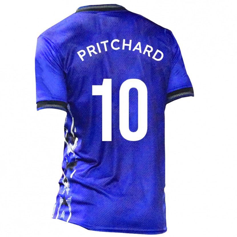 Danxen Dames Joe Pritchard #10 Blauw Wit Thuisshirt Thuistenue 2025/26 T-Shirt