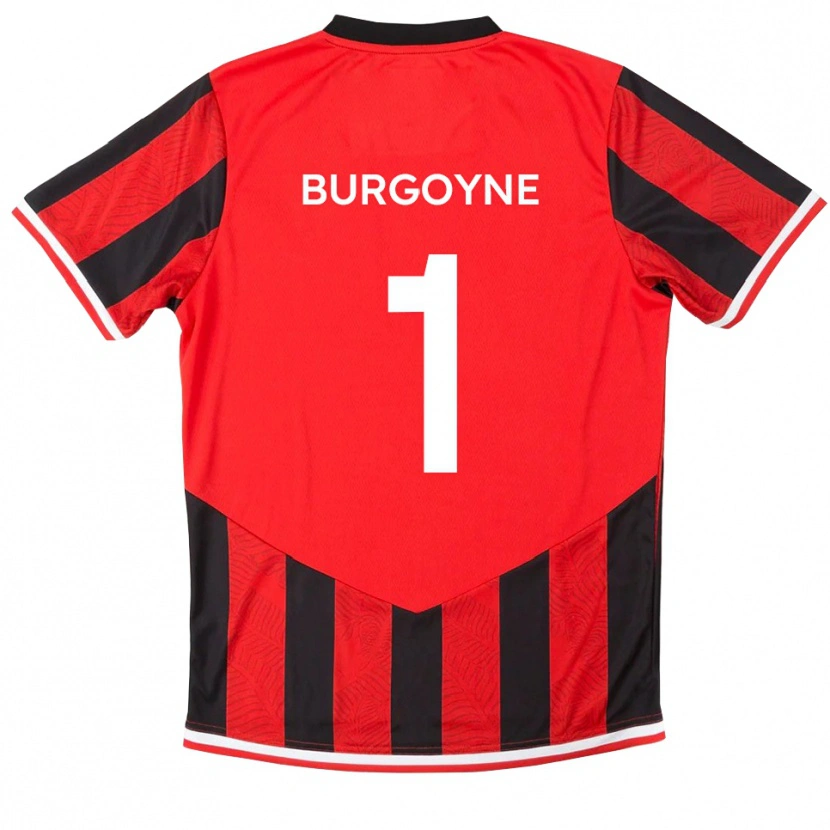 Danxen Dames Harry Burgoyne #1 Rood Zwart Thuisshirt Thuistenue 2025/26 T-Shirt