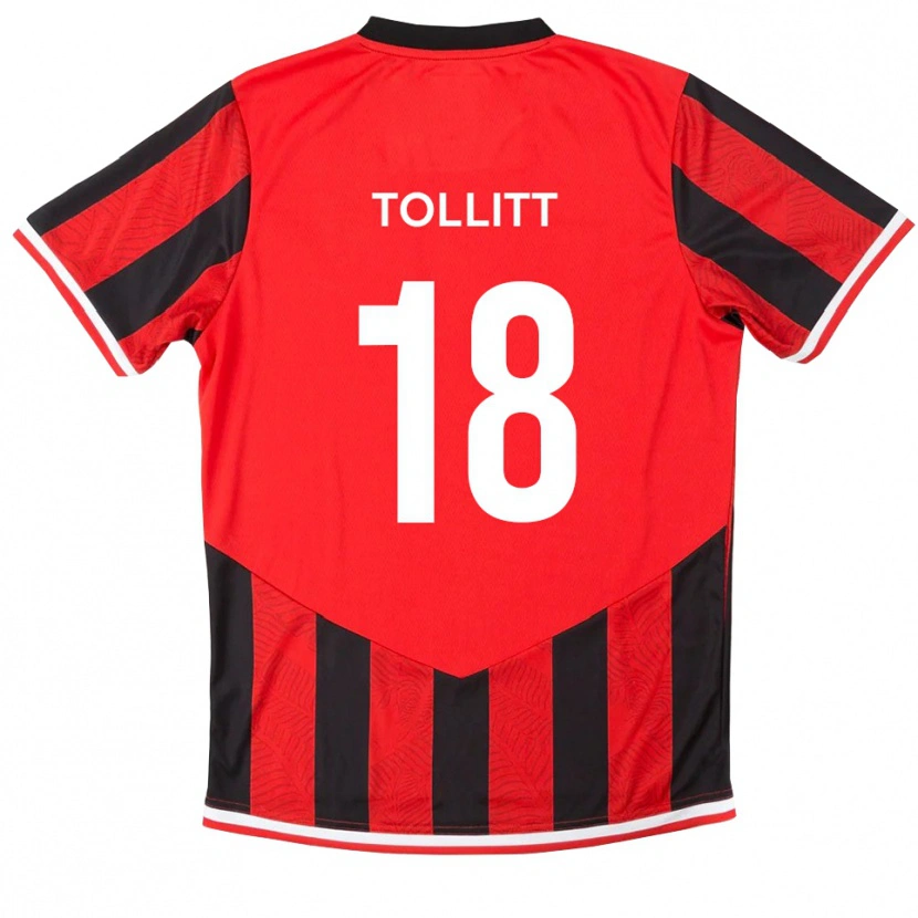 Danxen Dames Ben Tollitt #18 Rood Zwart Thuisshirt Thuistenue 2025/26 T-Shirt