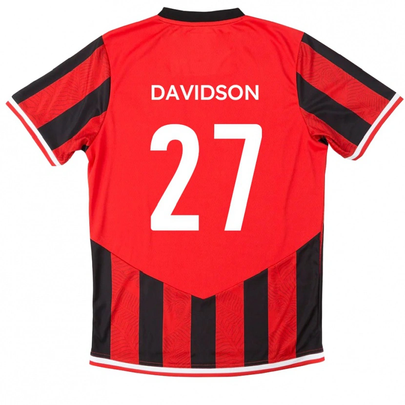 Danxen Dames Mani Davidson #27 Rood Zwart Thuisshirt Thuistenue 2025/26 T-Shirt