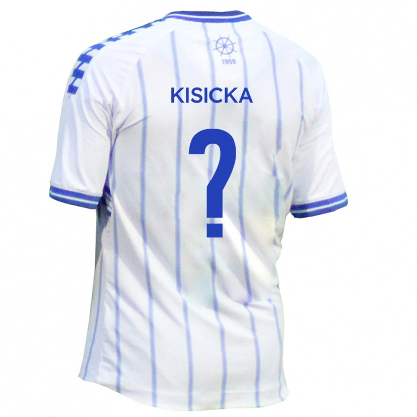 Danxen Dames Monika Kisicka #0 Wit Blauw Thuisshirt Thuistenue 2025/26 T-Shirt