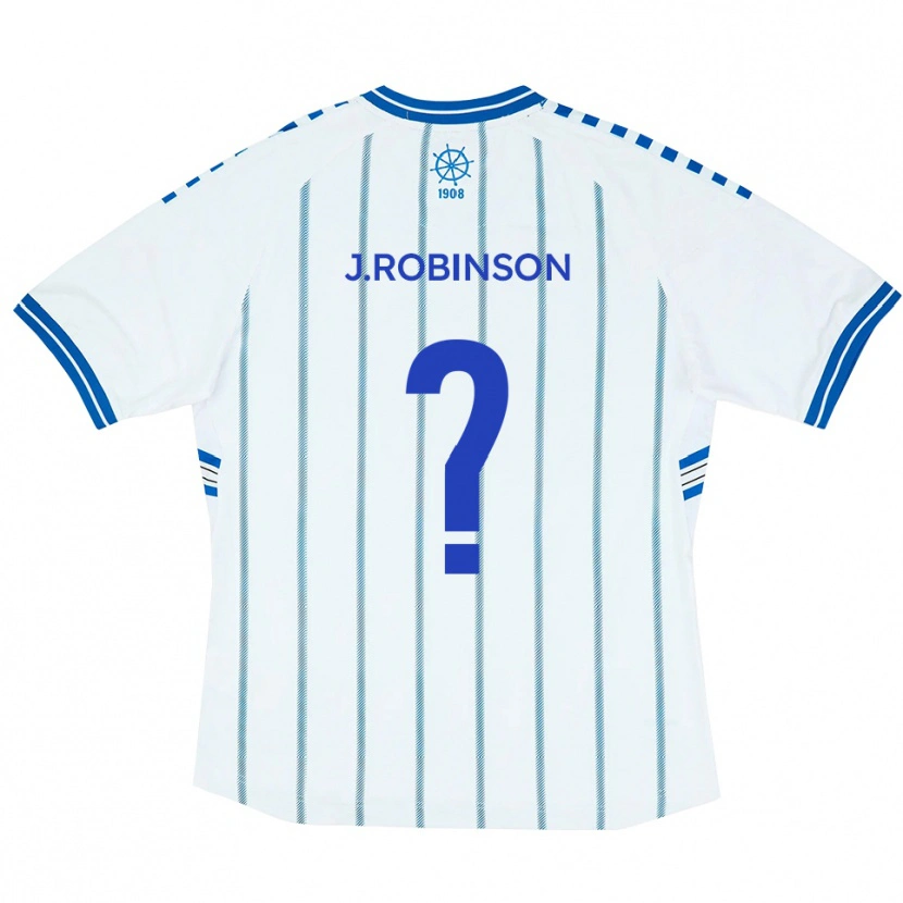Danxen Dames Justine Robinson #0 Wit Blauw Thuisshirt Thuistenue 2025/26 T-Shirt